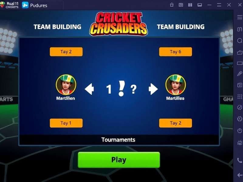 Real11 Cricket Crusaders Team Building Interface